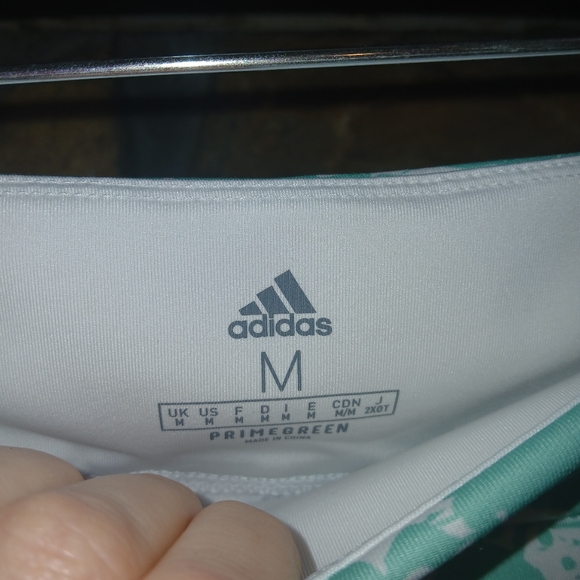 Adidas Primegreen Women's Aqua Patterned Active Skort Medium - Picture 5 of 8